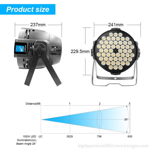 shenzhen factory Decorating DJ Equipment 120W 54*2W Led Par Can Light warm white cold white LC003-H BigDipper light